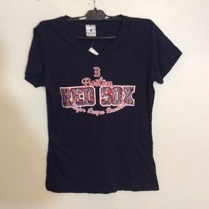 NWT Boston Red Sox Cute Blingy Navy T-shirt- SM